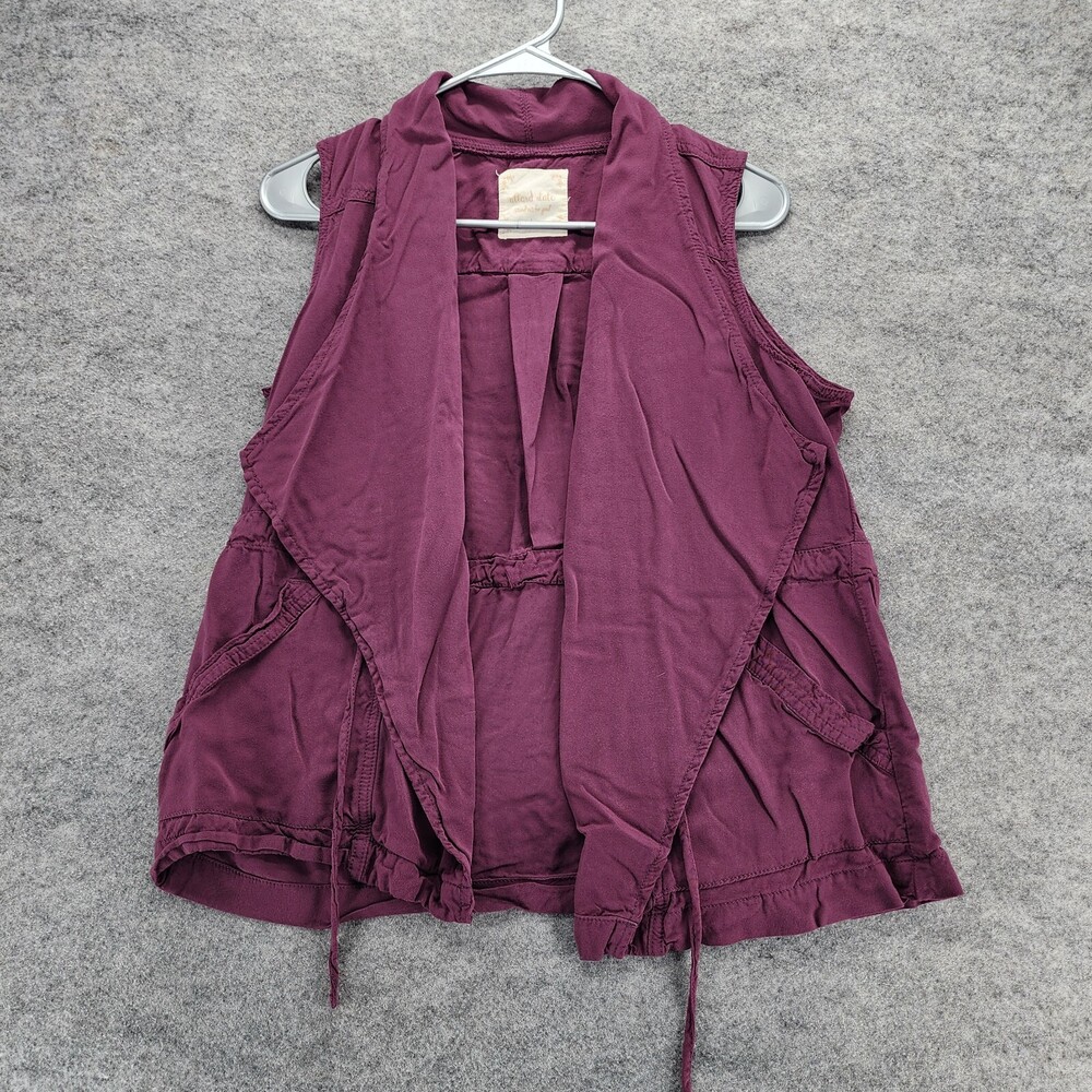 Anthropologie Altard State Cardigan Womens Large Open Front Sleeveless Purple